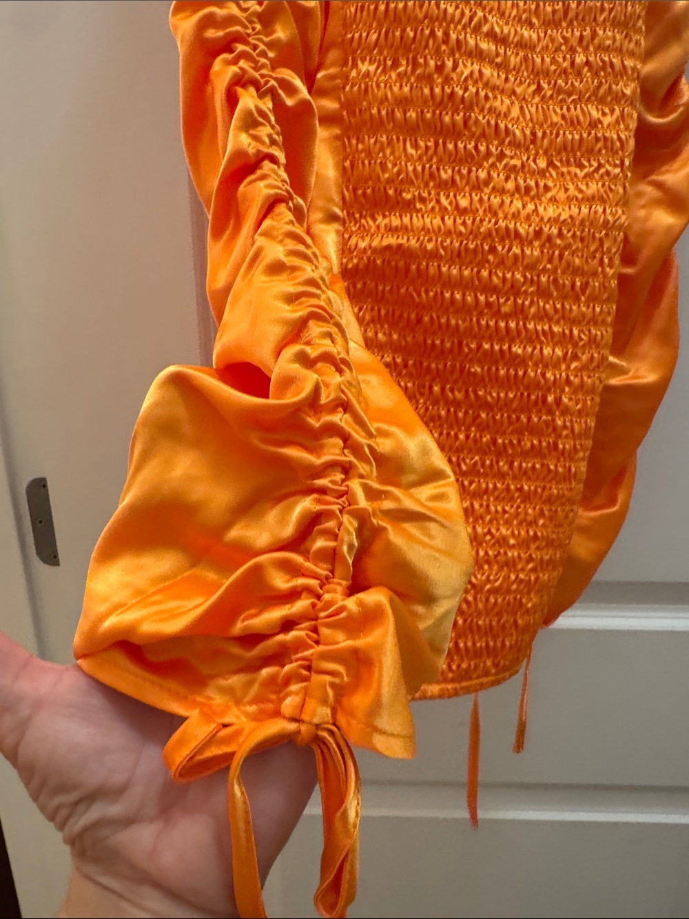 WILD FABLE Women Orange Satin look Tank Dress Adjustable Length Size M NWT - Picture 7 of 13